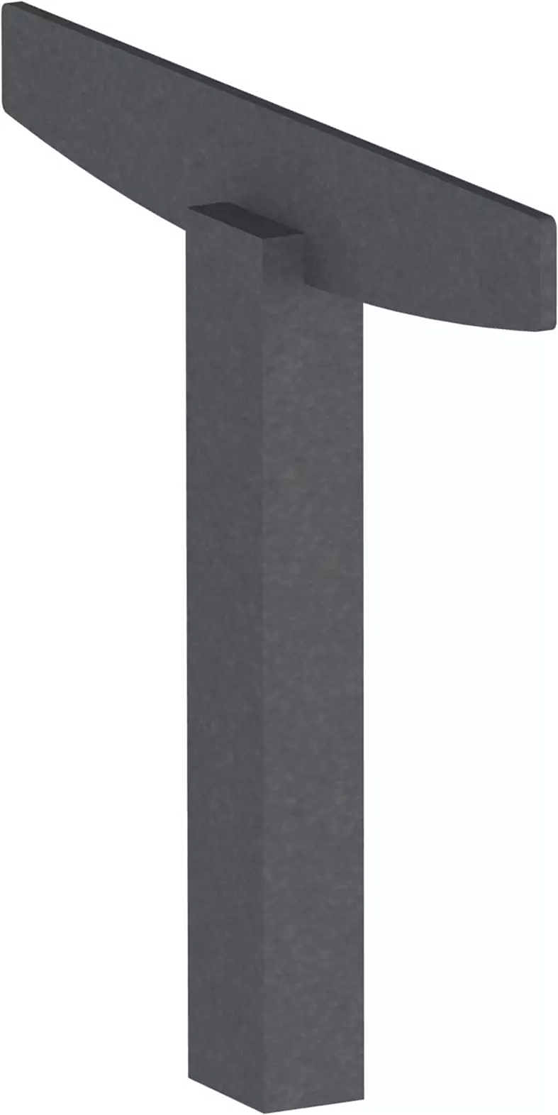 Vorschau: Fuß mittig für gebogene Vorschau: Fuß mittig für gebogene Sitzbank VERA SOLO